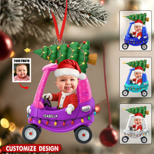 My Lovely Grandkid - Personalized Baby Photo Christmas Ornament
