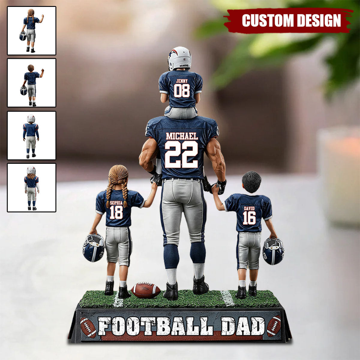 Football Dad - Personalized Football Custom Shaped Acrylic Plaque