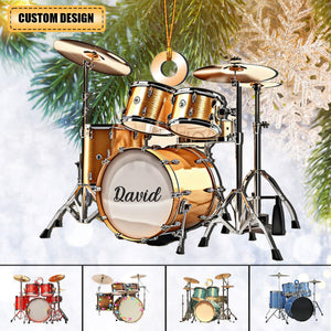 Personalized Drum Set Christmas Ornament Gift For Drummer Player - New Release