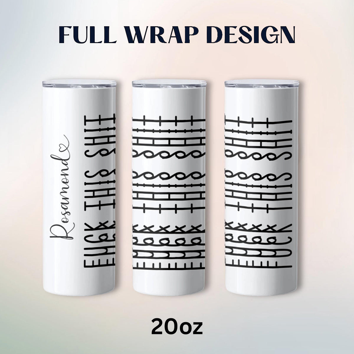 Let The Tumbler Do The Talking-Personalized Fk This Sh*t Tumbler-Gift For Best Friends, Sisters, Family Members, Coworkers