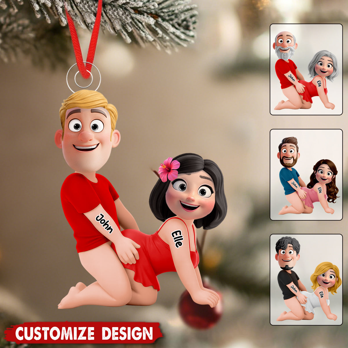 Personalized Naughty Couple Ornament - Gifts For Couple