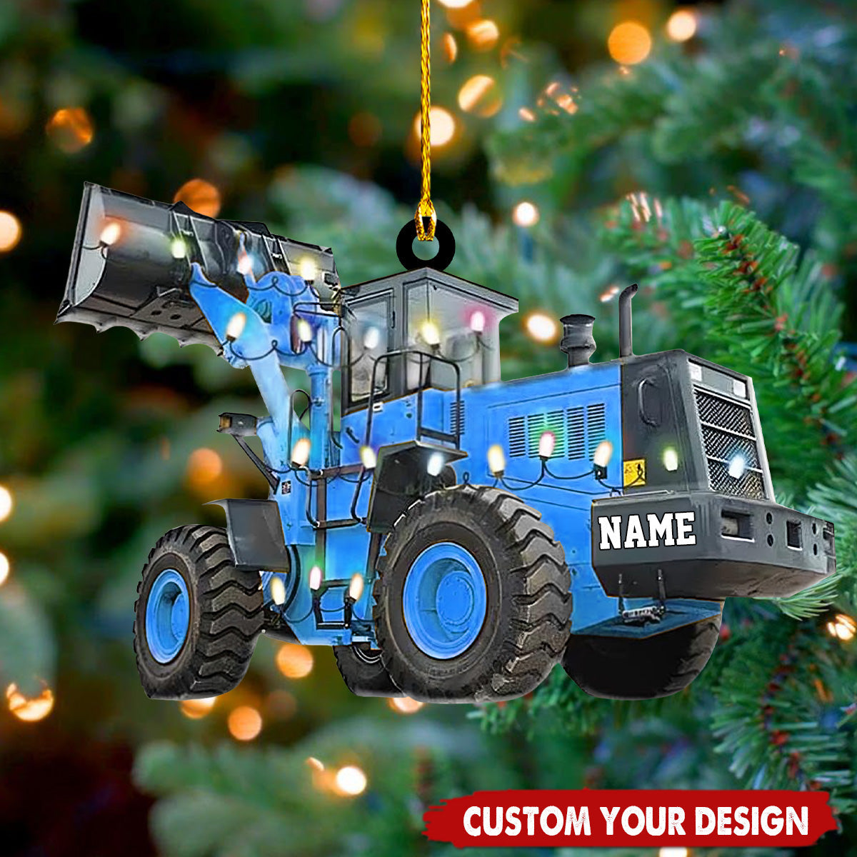Personalized Bulldozer Christmas Ornaments Gift For Heavy Equipment Lovers - New Release