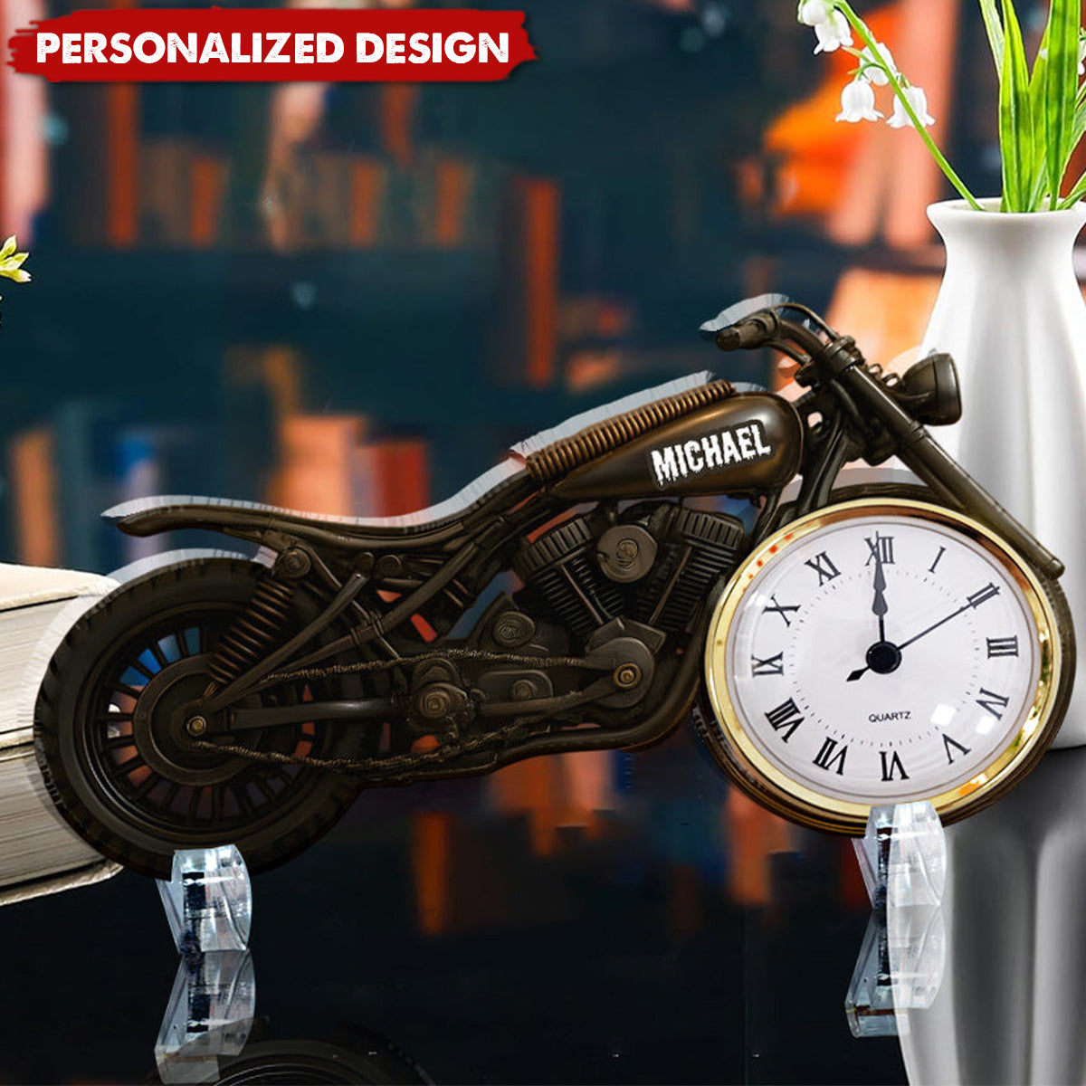 Time to Ride-Personalized Biker Acrylic Clock Plaque