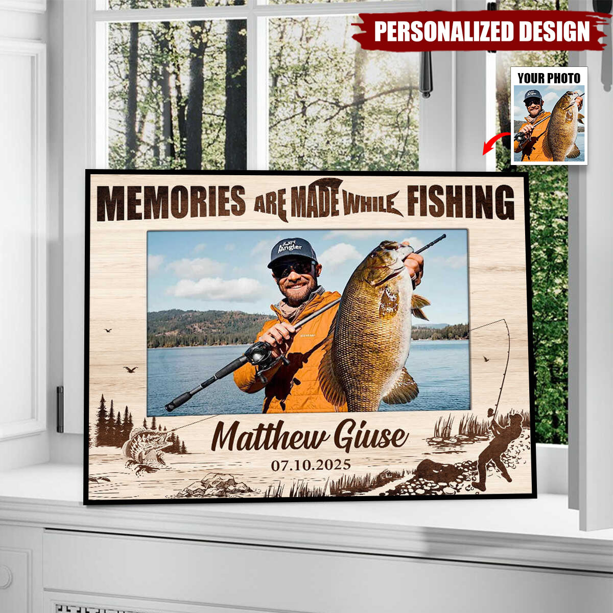 Personalized Fishing Memories Photo Poster-Best Gift For Fishing Men
