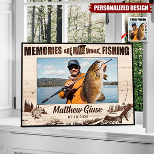 Personalized Fishing Memories Photo Poster-Best Gift For Fishing Men