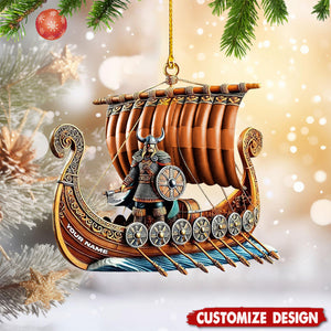 Personalized Viking Ship Christmas Ornament Gift For History Enthusiasts-2025New Release