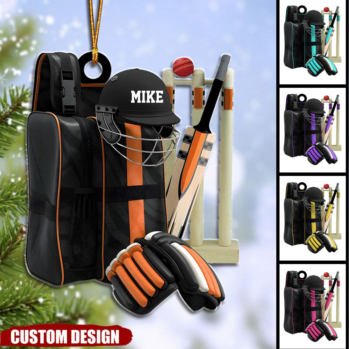 Personalized Cricket Christmas Ornament, Gift For Cricket Lovers - New Release