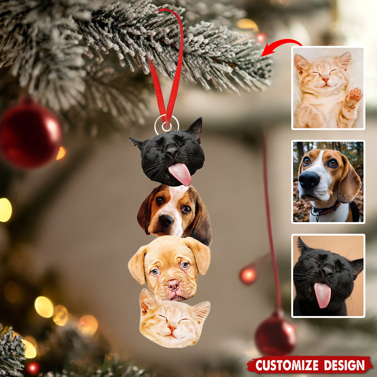 Merry Petmas - Personalized Dog Ornament