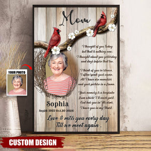 Love And Miss You Every Day - Personalized Memorial Poster, Sympathy Gift