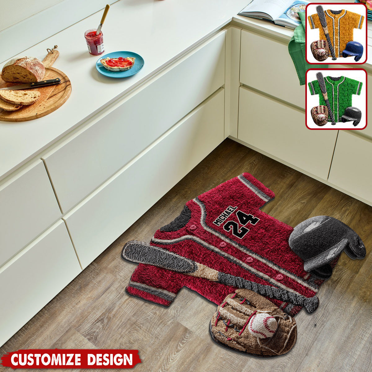 Personalized Baseball Doormat/ Rug - Gift For Baseball Lovers
