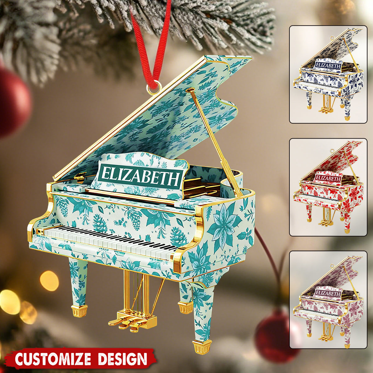 Personalized Piano Christmas Ornament - Gift For Piano Lovers