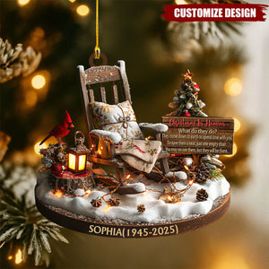 Christmas In Heaven - Personalized Memorial Custom Ornament