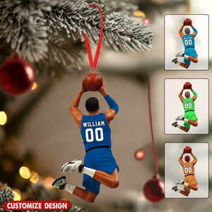 Personalized Basketball Ornament - Gift for Basketball Lovers,Players