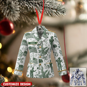 Personalized Military Uniform Ornament 2025 - Gift For Women Veterans