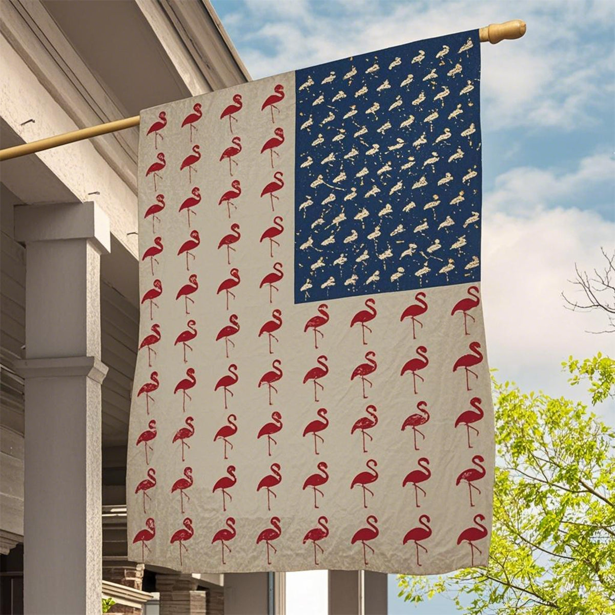 July 4th Flamingo American Garden Flag & House Flag-Gift For Flamingo Lovers