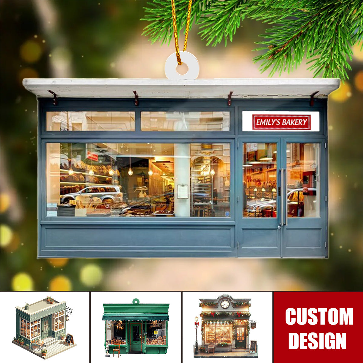 Personalized Bakery Christmas Ornament - Gift For Baking Lovers - New Release