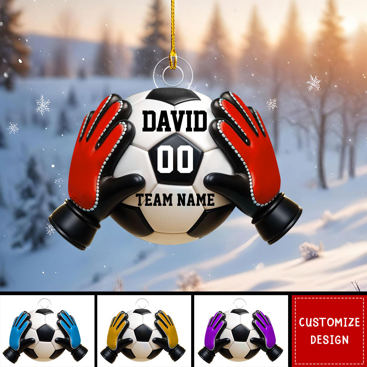 Personalized Goalkeeper Christmas Ornament Gift for Soccer Lover-New Release