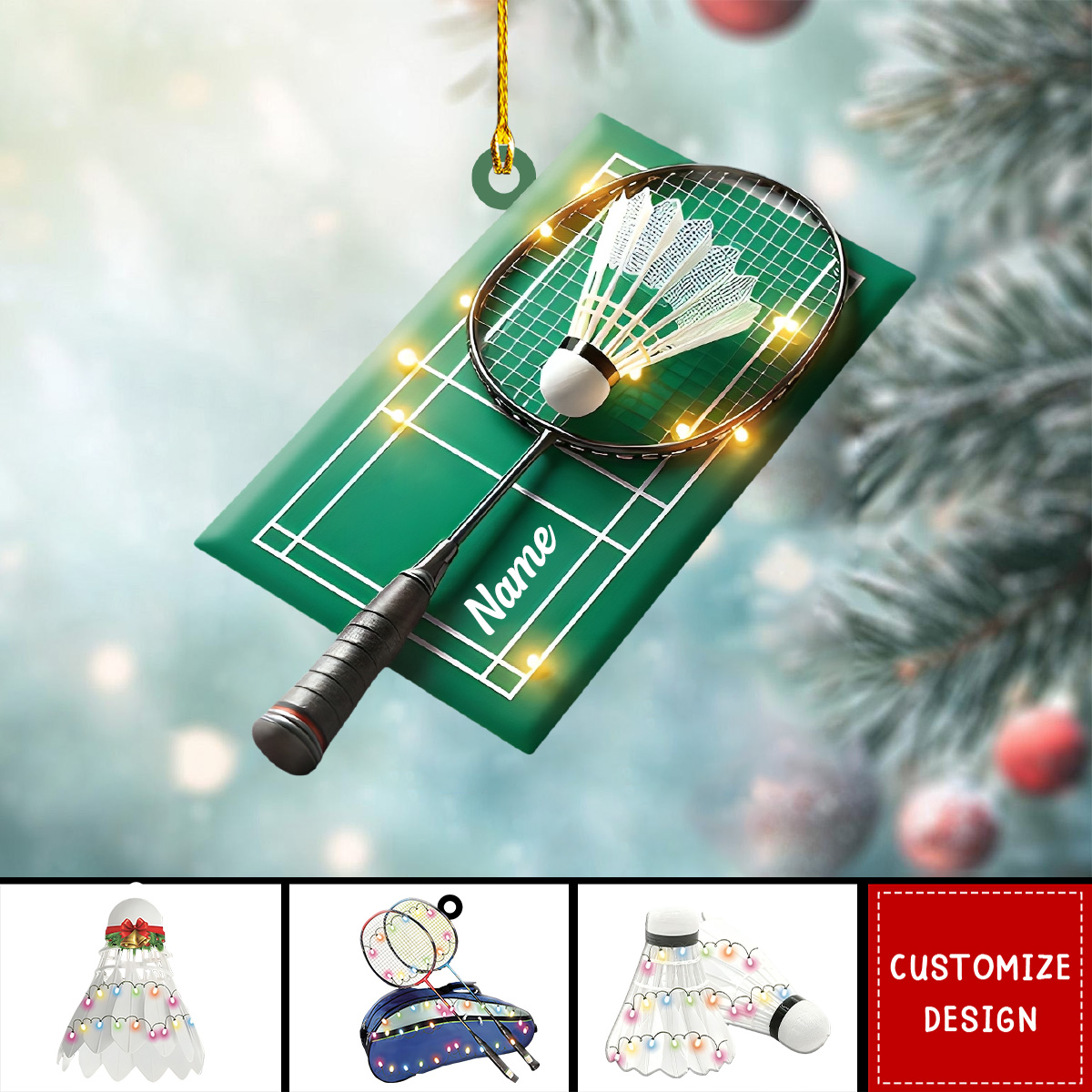 2024 New Release Personalized Badminton Bag Ornament-Gifts For Badminton Lovers