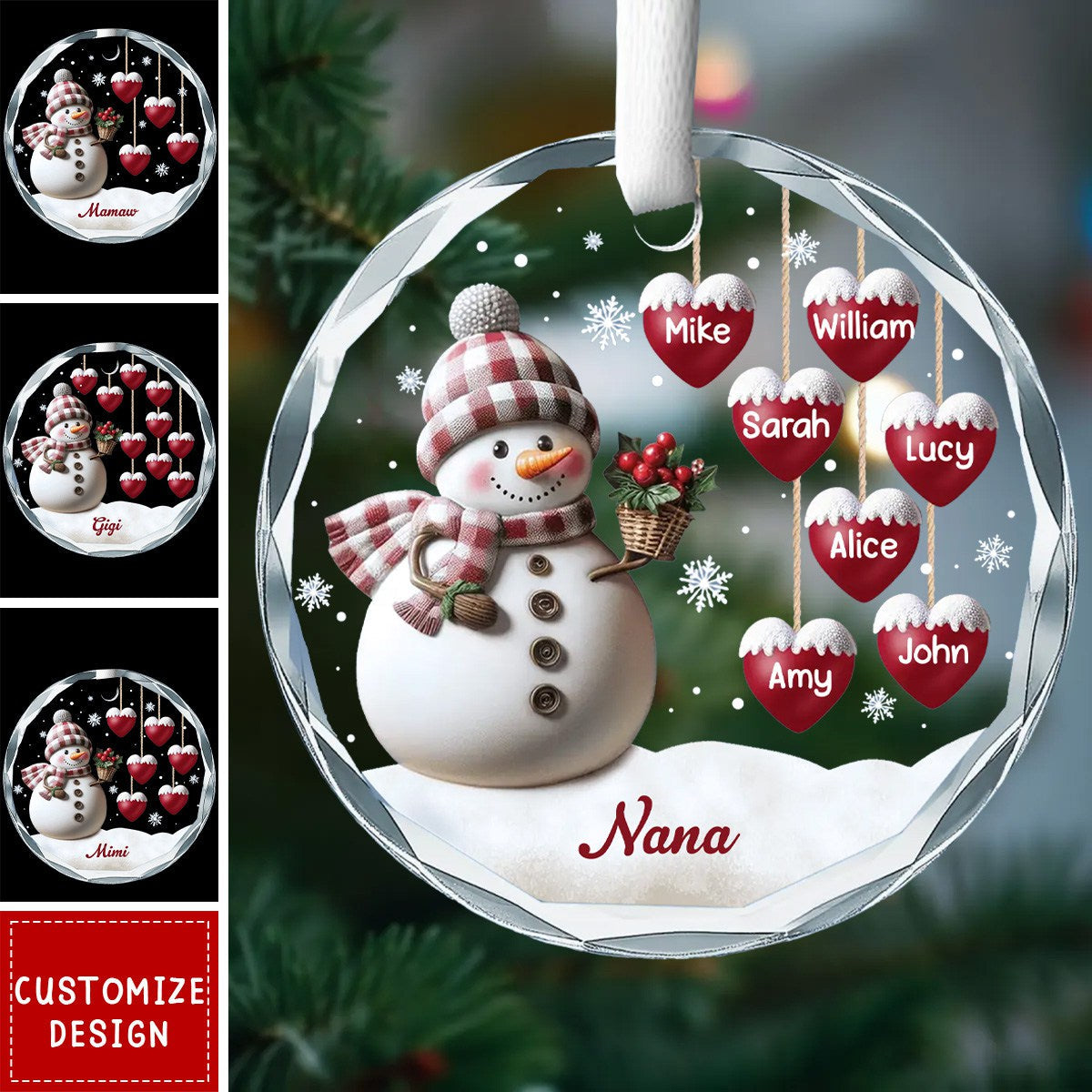 If Nothing Is Going Well, Call Your Grandmother - Family Personalized Circle Ornament
