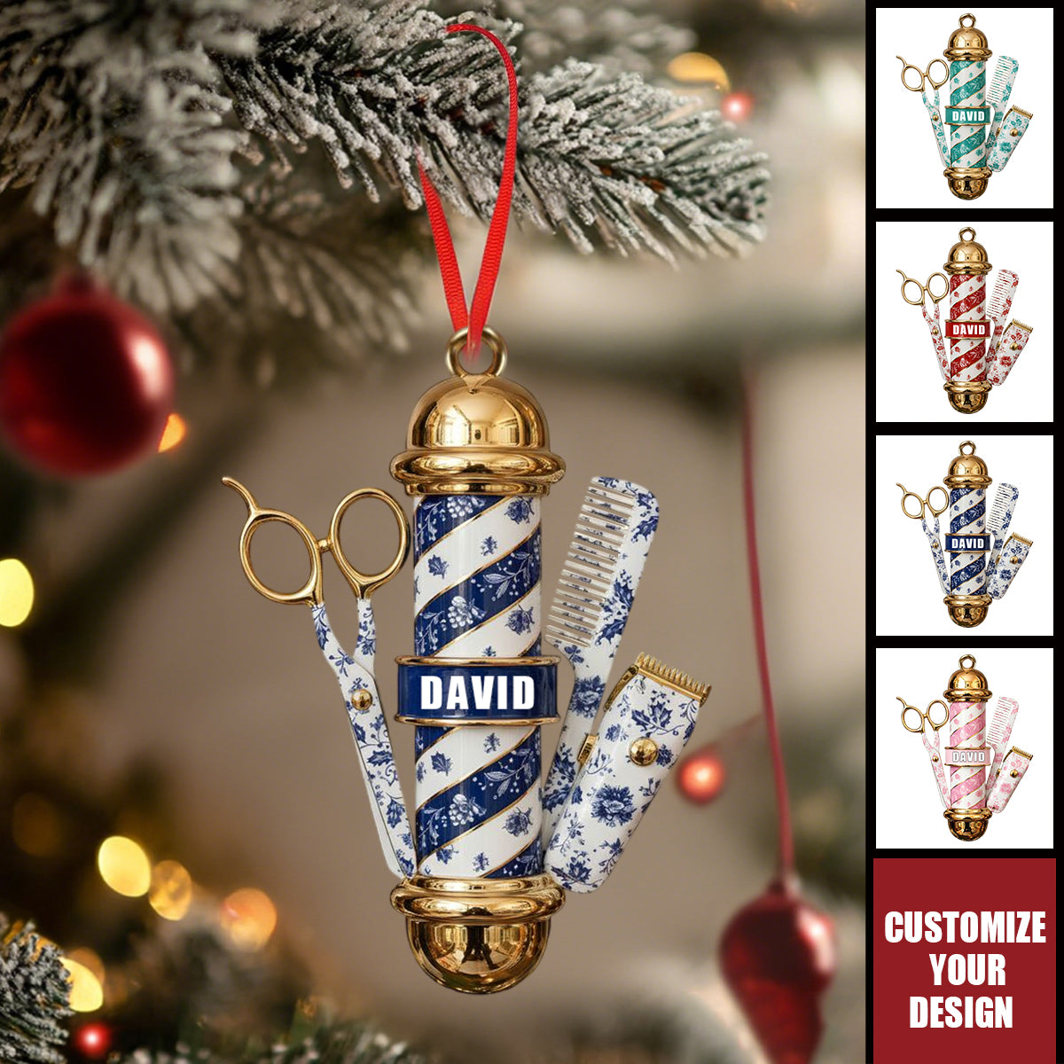 Barber's Essentials Ornament - Personalized Gifts For Barber