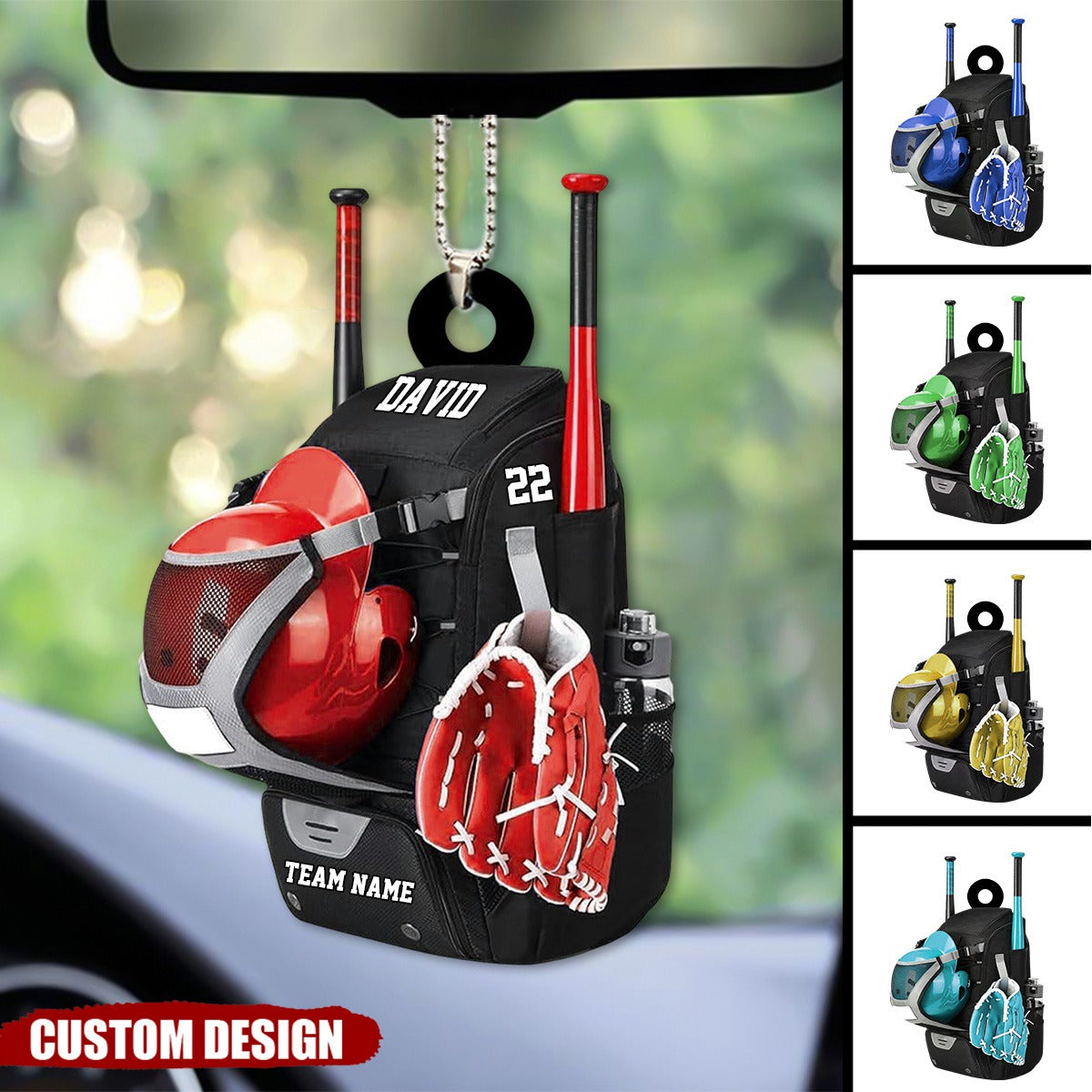 Personalized Baseball/Softball Bag Car Ornament-Gift For Baseball/Softball Players