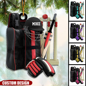 Personalized Cricket Christmas Ornament, Gift For Cricket Lovers - New Release