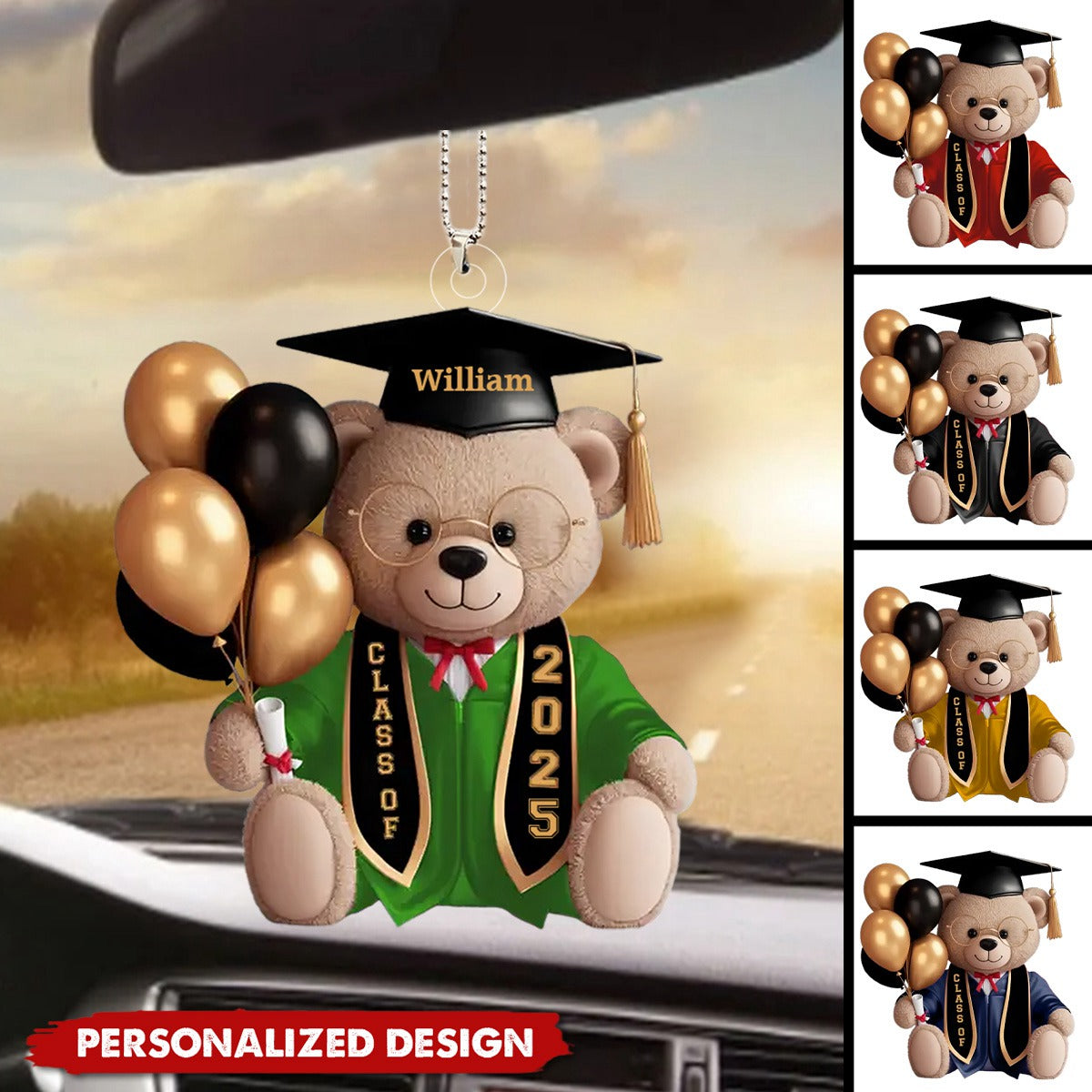 Time To Soar-Personalized Car Ornament-Graduation Gift For Family Or Friends