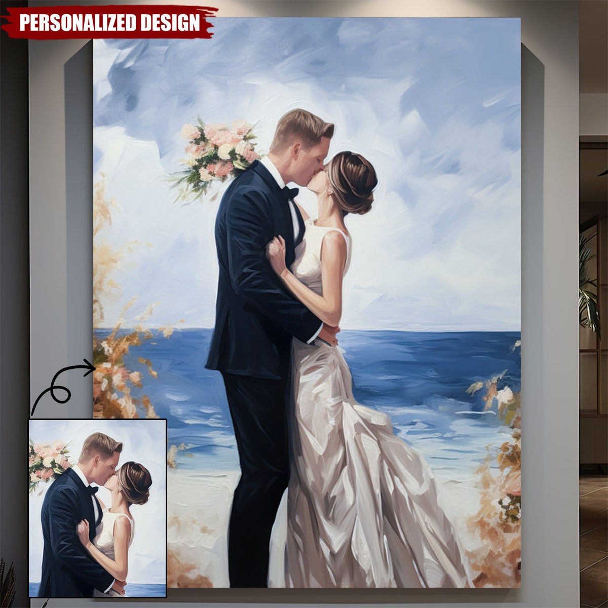 Personalized ORIGINAL Oil Painting From Photo-100% hand-painted-Great Wedding Gift Idea
