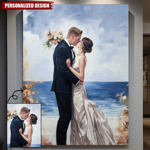 Personalized ORIGINAL Oil Painting From Photo-100% hand-painted-Great Wedding Gift Idea