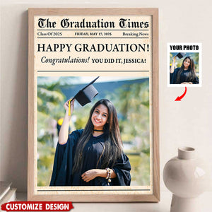 Newspaper Graduation 2025 - Personalized Graduation Poster