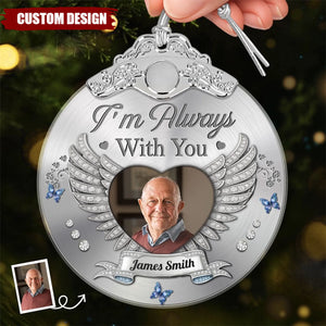 Custom Photo Glass Ornament - Personalized Christmas Memorial Sympathy Gifts For Loss Of Mom, Dad - A Life That Shines On