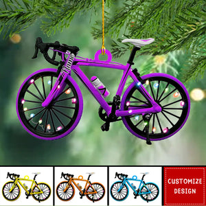 Personalized road bicycle Christmas Ornaments - Gift For Bicycle Rider - 2024 New Release