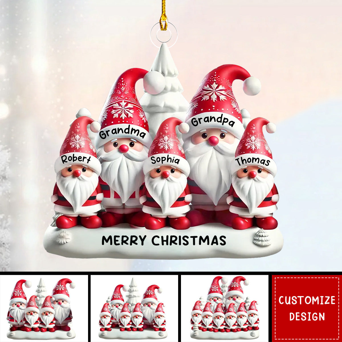 Personalized Merry Christmas Family Ornament-2024 New Release