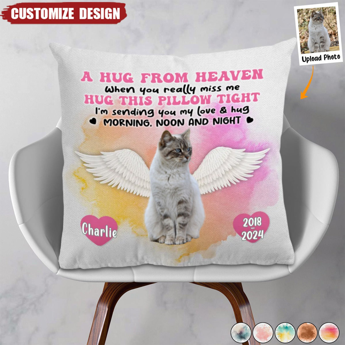 When You Miss Me, Hug This - Personalized Photo Pillow