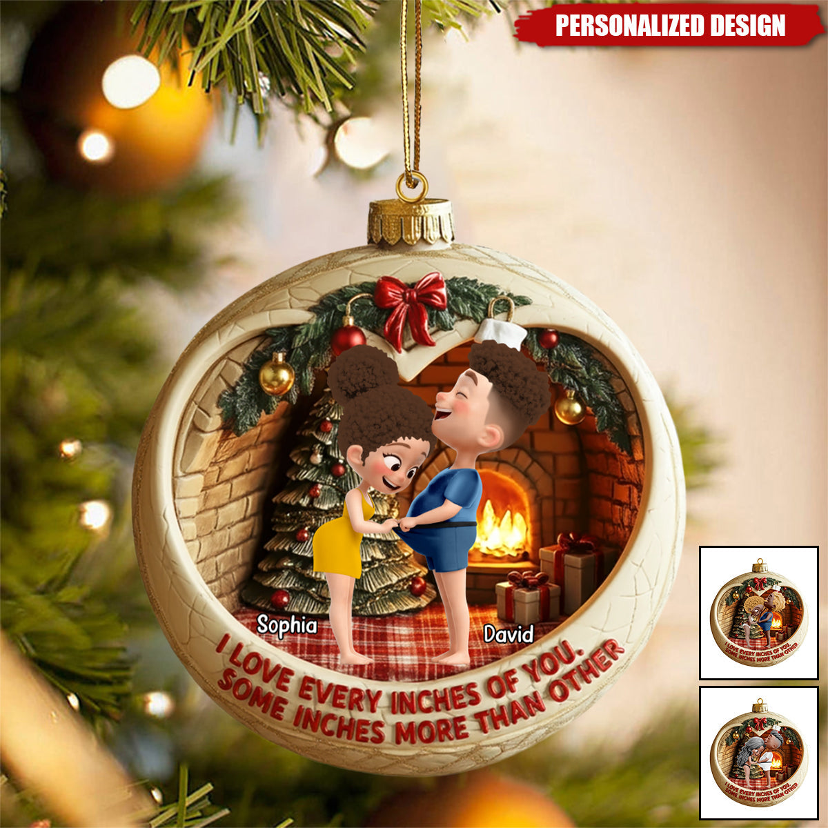 Personalized Curious Couple Ornament-Gifts For Couple