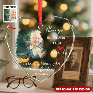 Personalized Memorial Photo Ornament, In Loving Memory Keepsake