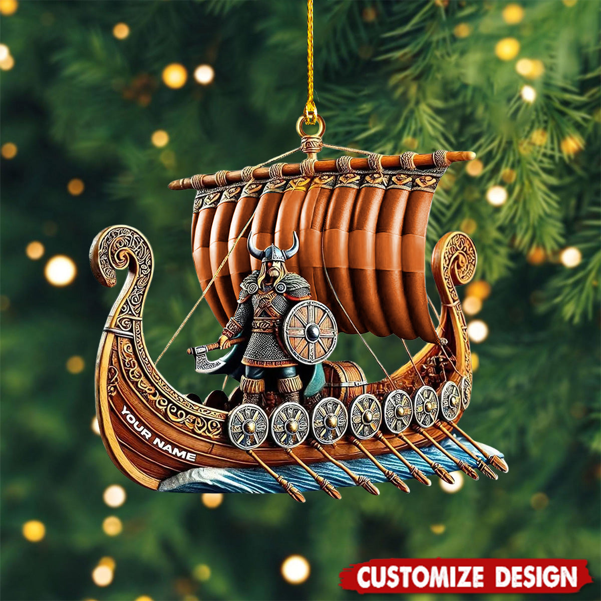 Personalized Viking Ship Christmas Ornament Gift For History Enthusiasts-2025New Release
