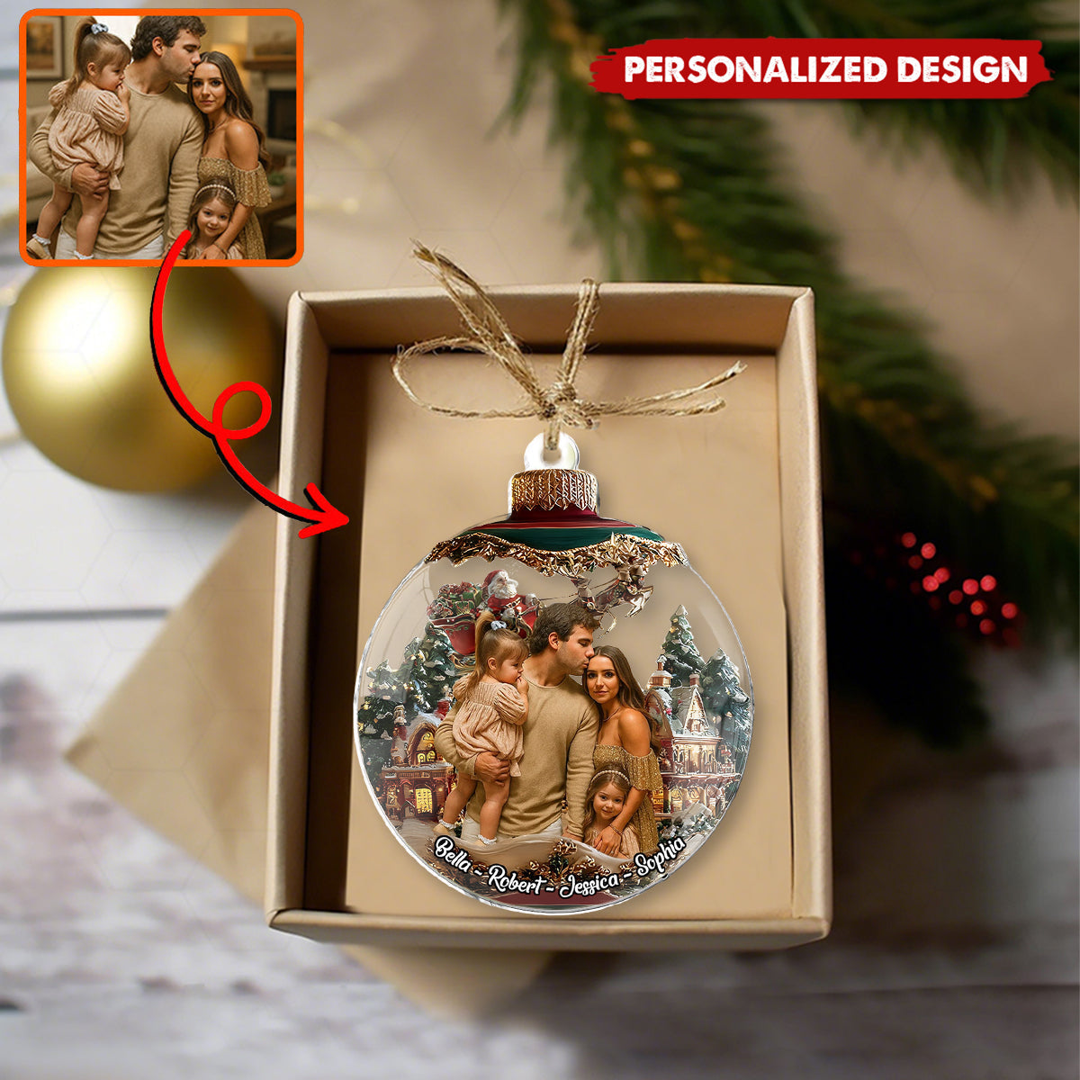 This Is Us - Personalized Family Custom Shaped Ornament