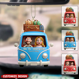 Personalized Couple Trip Car Ornament - Gifts For Couple