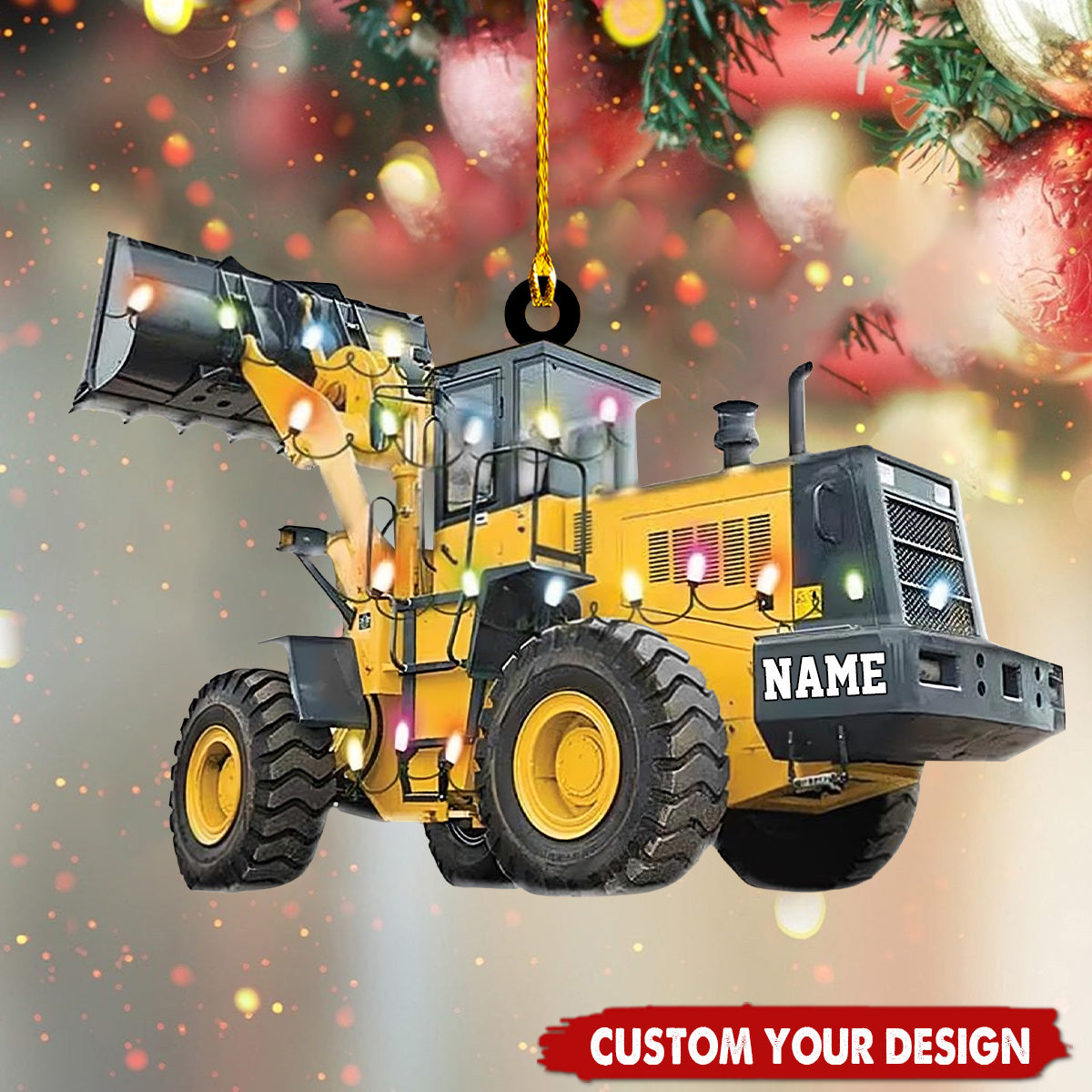 Personalized Bulldozer Christmas Ornaments Gift For Heavy Equipment Lovers - New Release