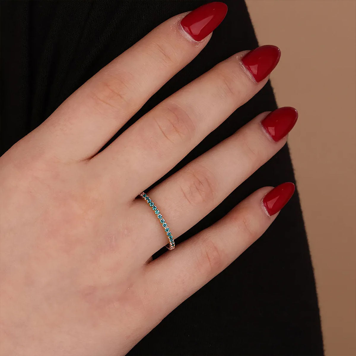 F*ck Cancer Nobody Fights Alone- Teal Diamond Ovarian Cancer Ring