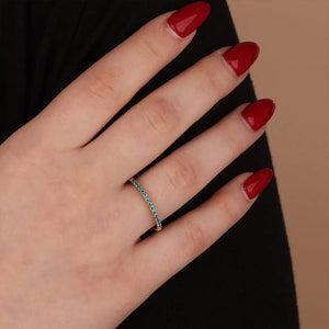F*ck Cancer Nobody Fights Alone- Teal Diamond Ovarian Cancer Ring