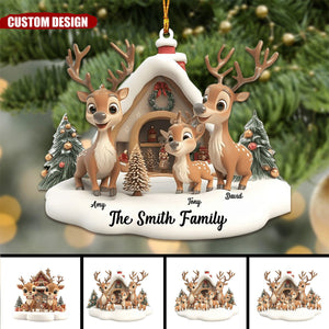 Personalized Reindeer Family Ornament New Release