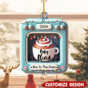 Bun in The Oven-Personalized Pregnancy Christmas Ornament-2024 New Release