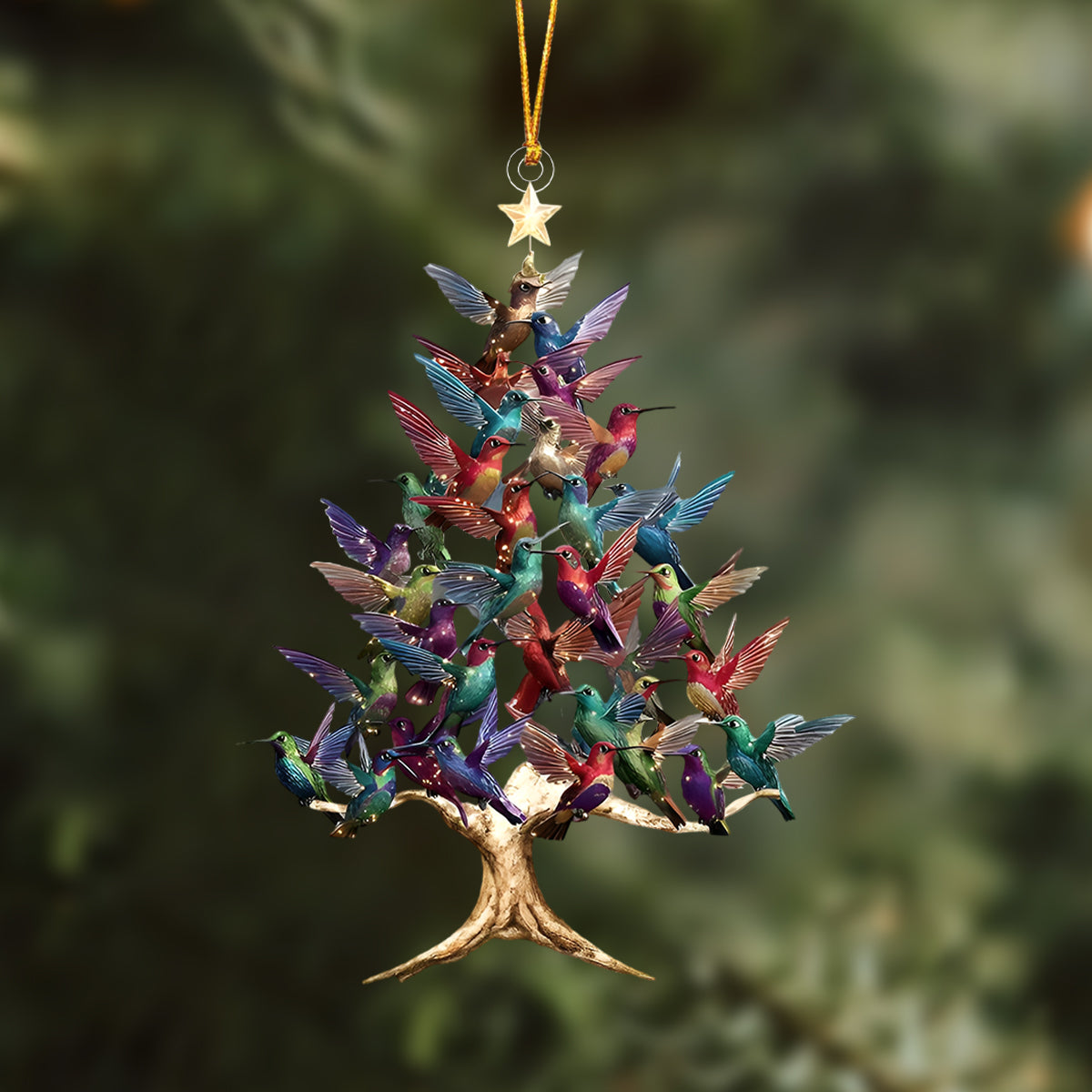 2025 New Release - Colorful Hummingbird Christmas Ornament-Gift For Hummingbird Lover