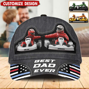 Kart Racing Loving Dad & Kid - Personalized Father Classic Cap