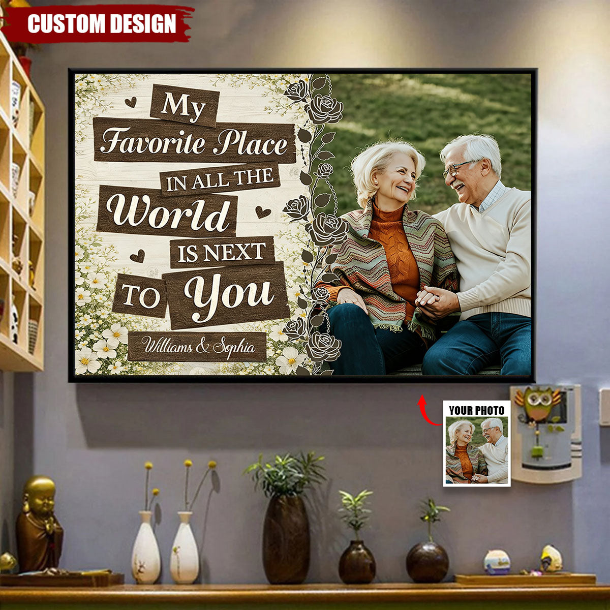 Personalized Loving Couple Poster - Gift For Romantic Couple