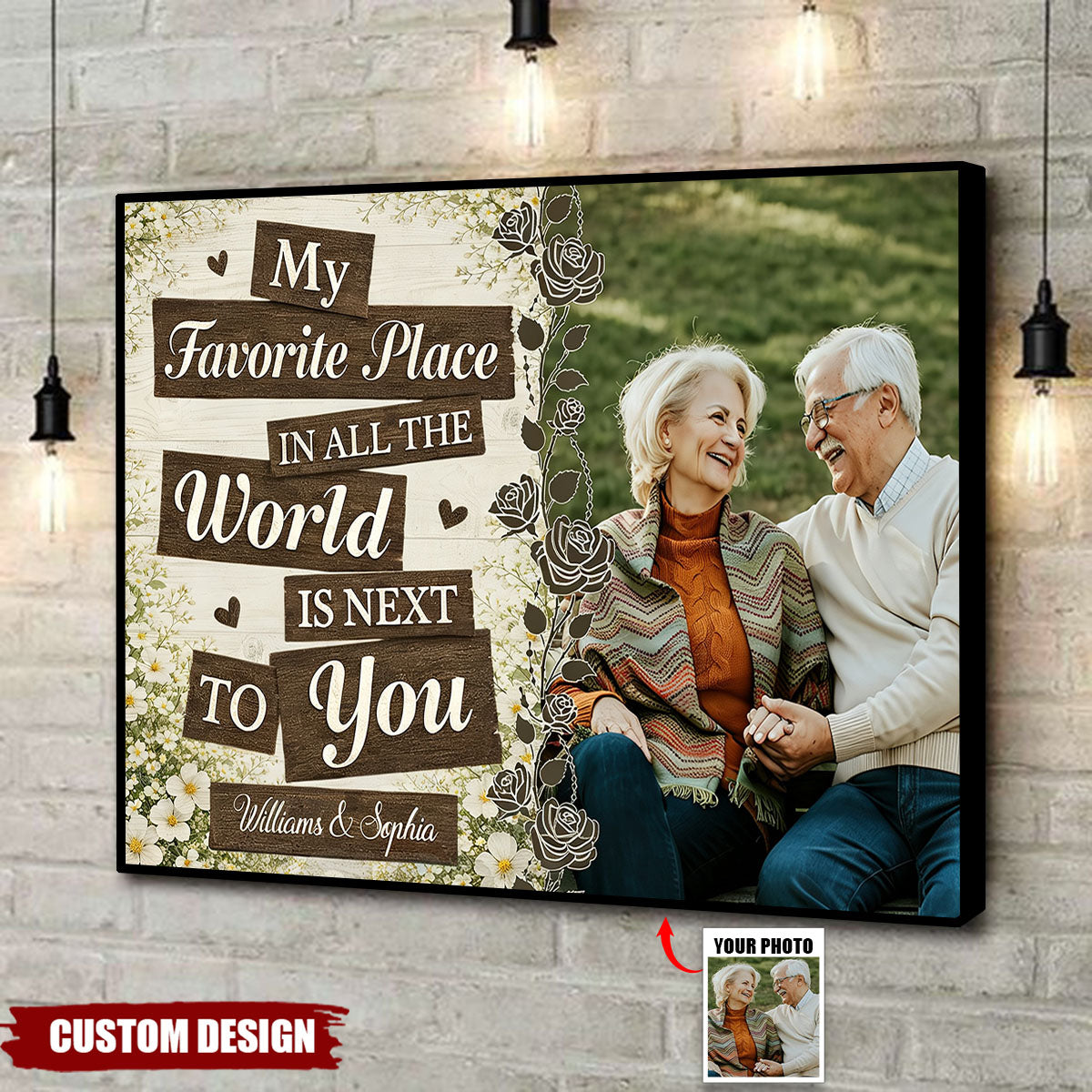 Personalized Loving Couple Poster - Gift For Romantic Couple