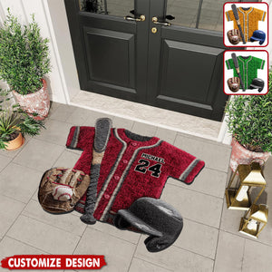 Personalized Baseball Doormat/ Rug - Gift For Baseball Lovers