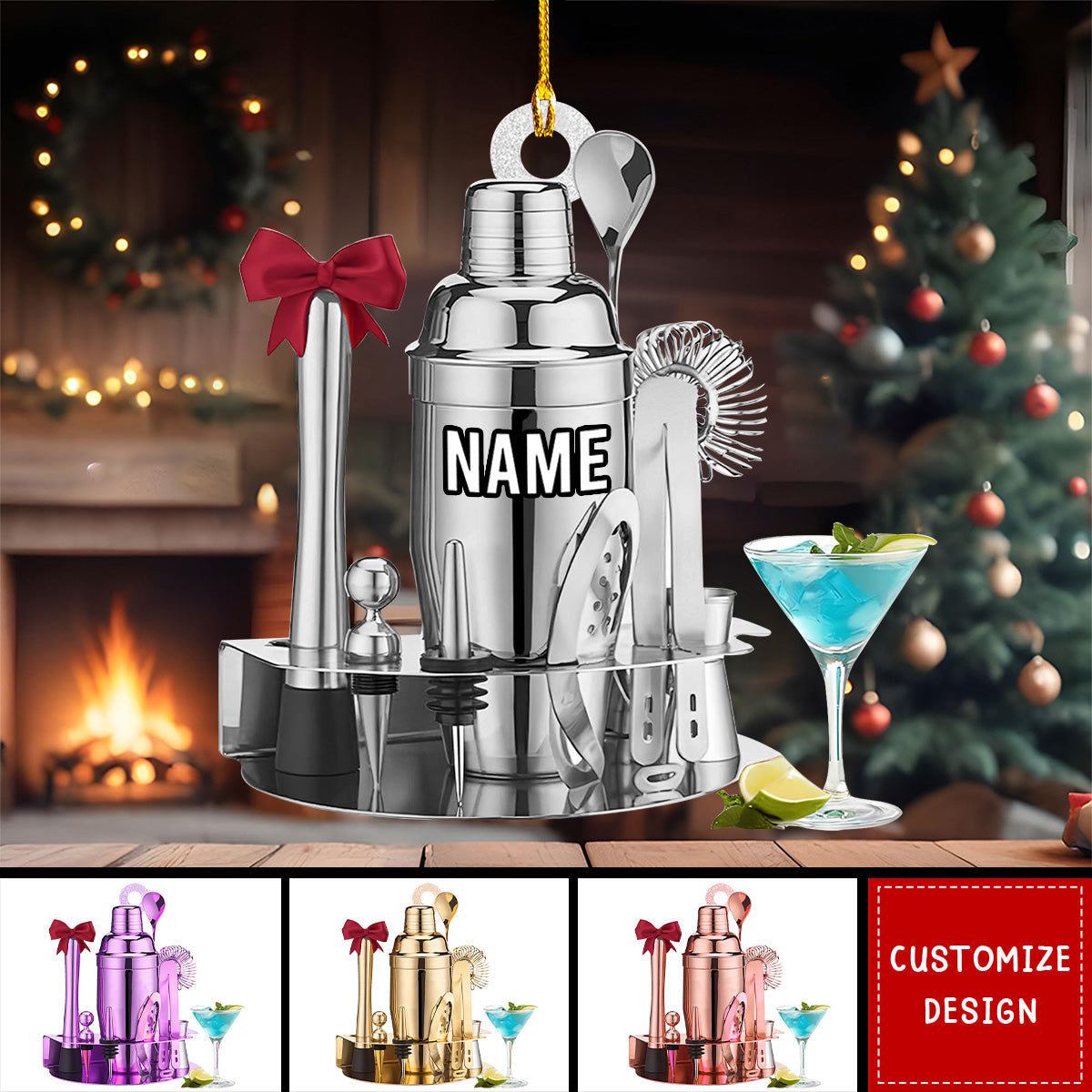 Personalized Bartender Kit Christmas Ornament Gift For Bartender - 2024 New Release